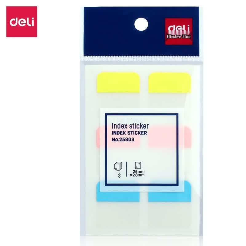 Deli 3-Color Index Sticky Notes, 10-Pack