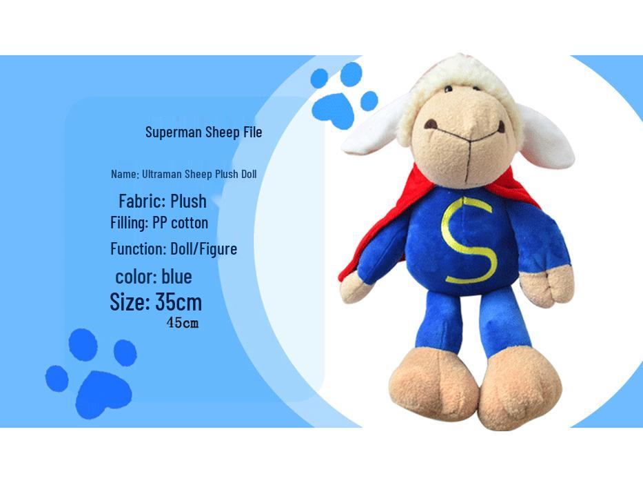 Cartoon Little Sheep Plush Toy - Cute and Silly Super Sheep Doll Pillow for Valentine's Day or Birthday Gift