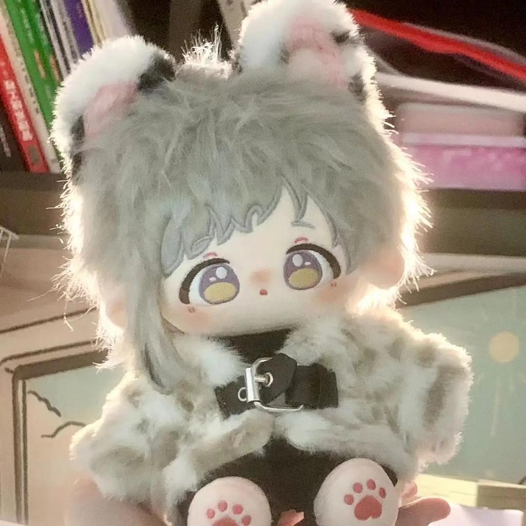 20cm Nakajima Atsushi Cotton Dress-up Dolls Cute Anime Bungo Stray Dogs Jinko/Man-Tiger Plush Puppet Toys for Children Adults