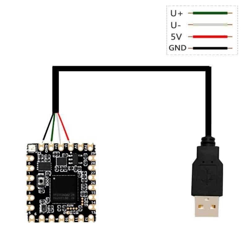 Thin RP2350 Cored A Microcontroller Board ARM M33 Processor 520KB And 4MB Flash For Prototyping For RPi