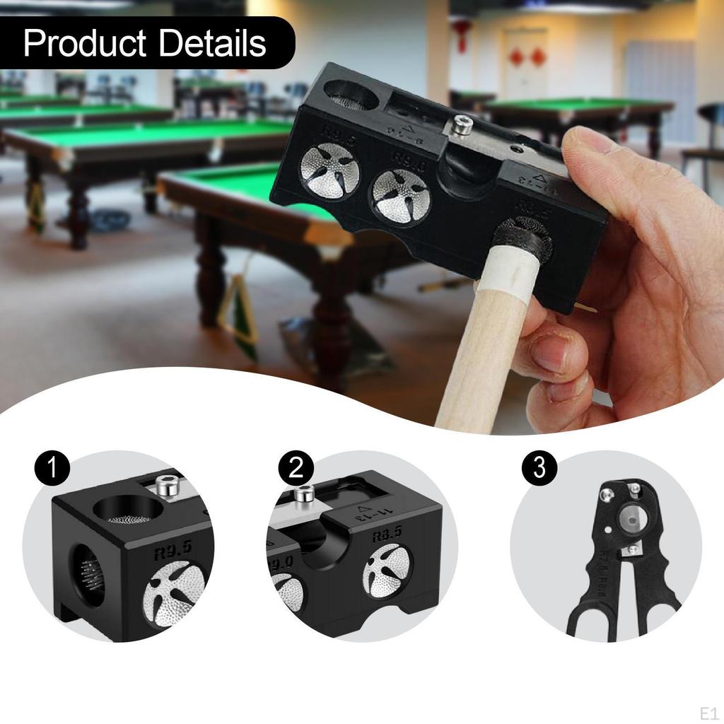 Snooker Cue Tip Shape 11 in 1 Professional Billiards Pool Tips Replacement Kit