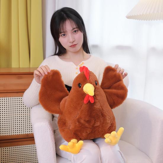 Rooster Plush Toy Cotton Filled Lovely Simulation Poultry Doll Plushies Companion Sofa Cushion Stuffed Cartoon Chicken Doll Kids Toy