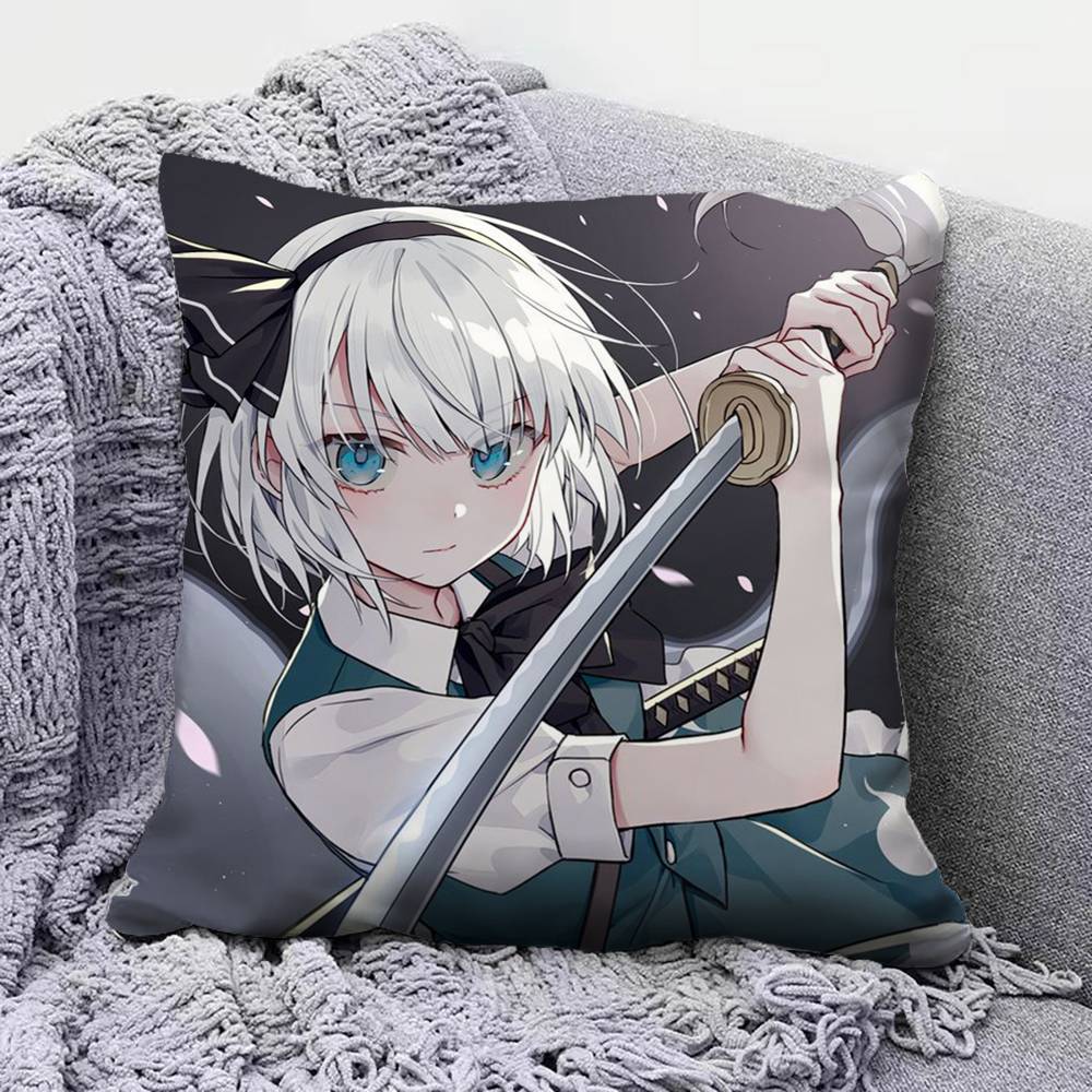 

Youmu Konpaku Touhou Project Home Sofa Cushion Covers and Aecorative Custom Pillow Covers 30x30 cm