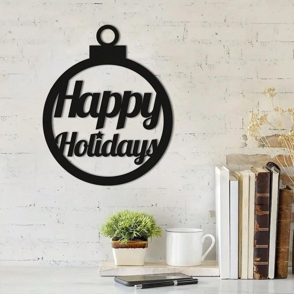 1PC Festive Metal Wall Art Elegant Iron Silhouette for Living Room Home Decor