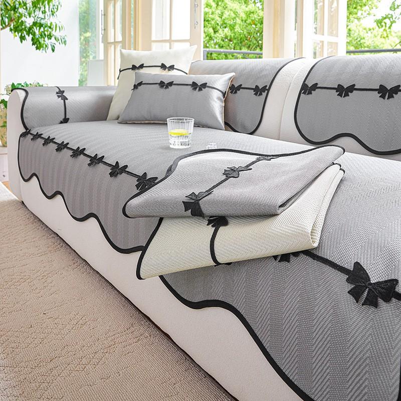 Ice Silk Sofa Cushion Non-slip All Season Universal Butterfly Straight Section Sofas