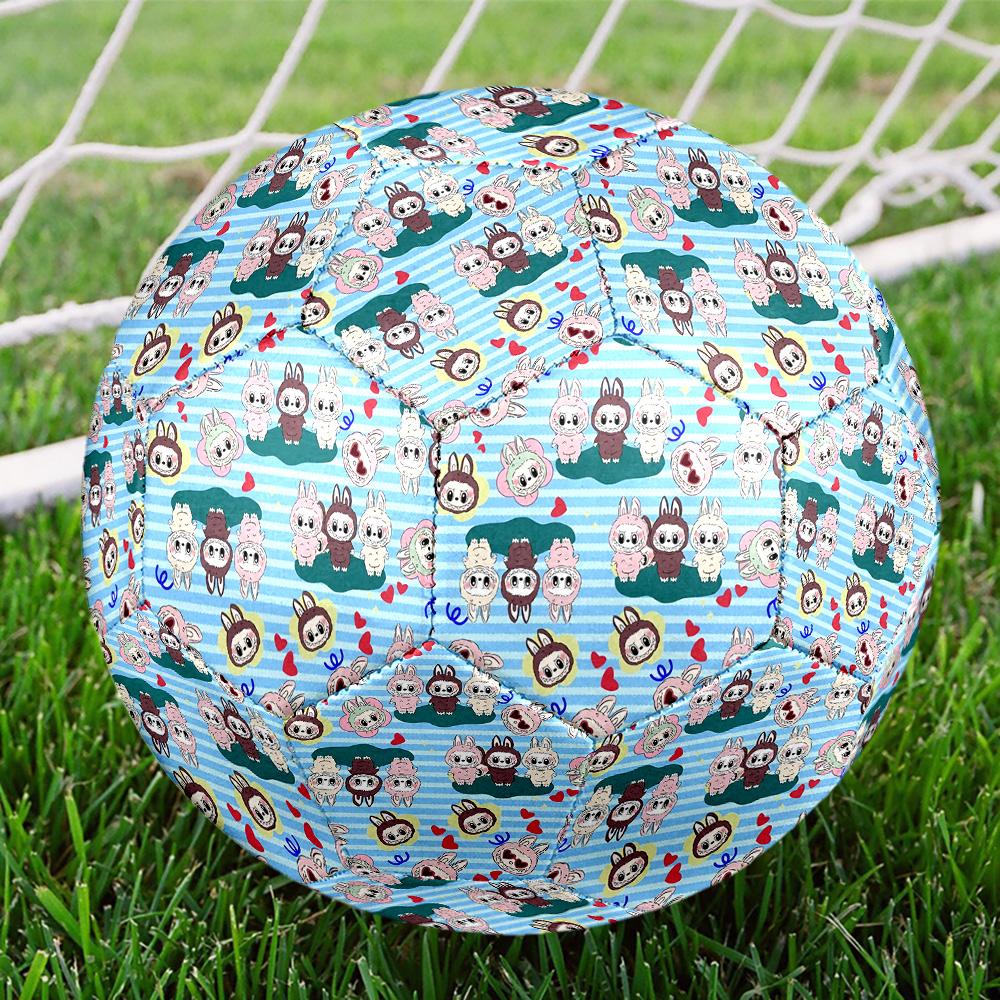 Labubu Print Size 5 Soccer Ball, Standard Match Football for Sports Game and Team Practice, Ideal Gift for Soccer Fans