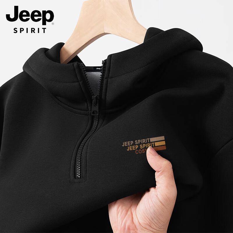 

JEEP SPIRIT Men s Winter Fleece Half-Zip Hoodie XL