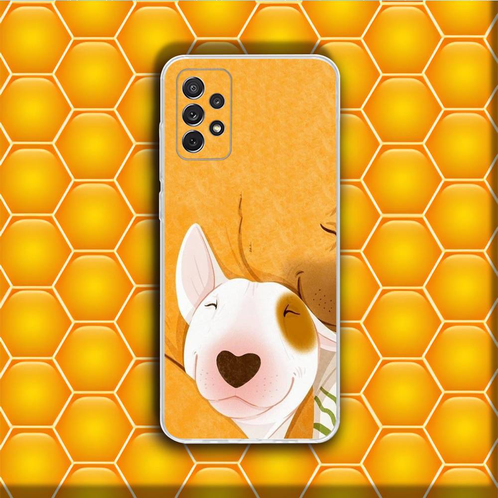 Cool Cute Bull Terrier Dog  Phone Case Silicone For Samsung S30,23,21,22,20 FE lite,S10,9,PIus Note20ultra Soft Transparent