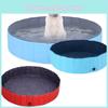 Piscine rafraîchissante spacieuse pliable en PVC pour animaux de compagnie pour chiens en bleu et rouge