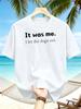 1pc Mens Graphic T Shirt It Was Me I Let The Dogs Out Short Sleeve Crew Neck