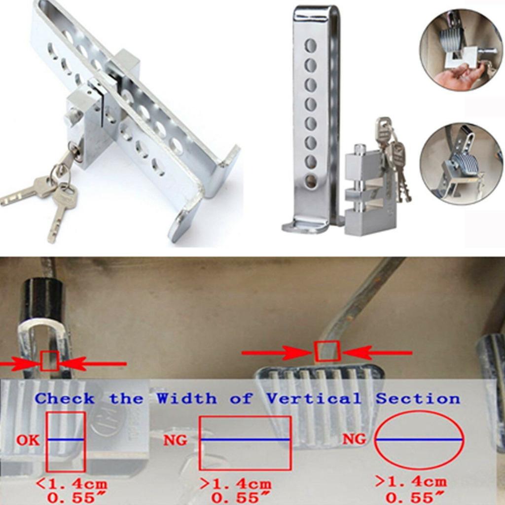Steel Forging Clutch Brake Pedal Lock 8 Holes Anti-theft Devices Accessories Set
