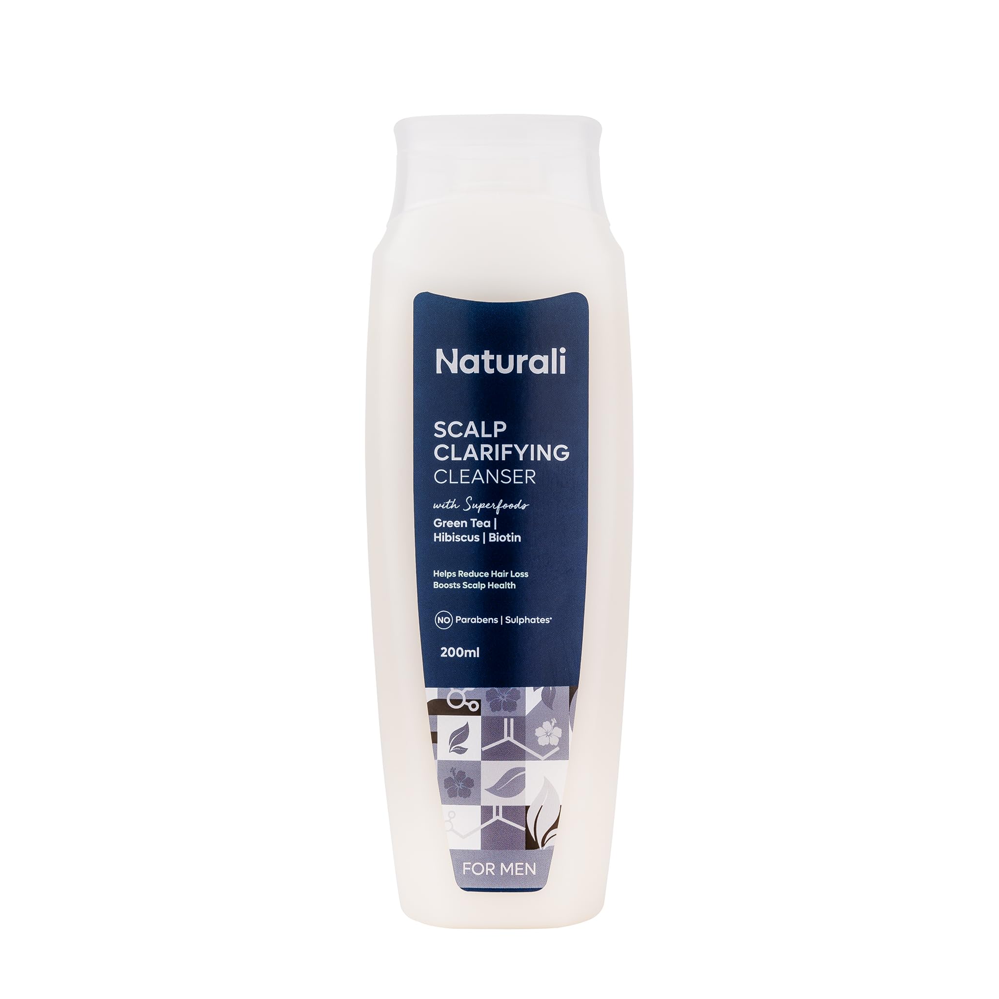 

Naturali Scalp Clarifying Anti-Dandruff Shampoo for Men | Derma Approved Shampoo with Green Tea, Hibiscus & Biotin | Reduces Dandruff & Hair Fall