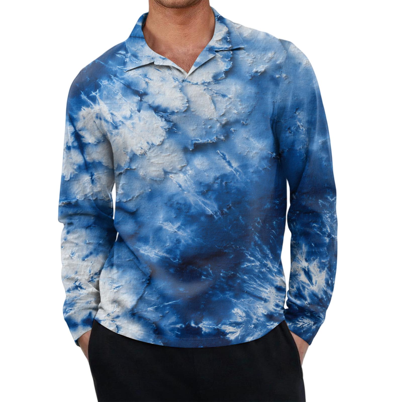 

Men s Casual Retro Small V-neck Long-sleeved Top XXXL