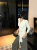 Korean Lace-Up Oatmeal Long-Sleeve Women's Top for Spring/Autumn - New Arrival Casual Slimming Fit