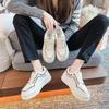 Thick-soled Heightening Little White Shoes Sneakers Ins Tide 2025 Spring and Autumn Super Fire Port Style Chic Student Muffin Single Shoes Women