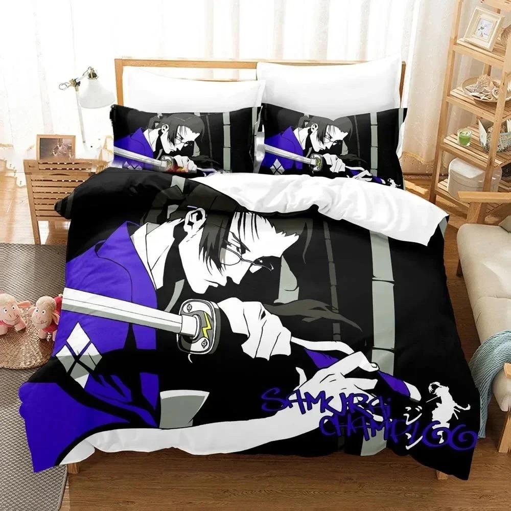 3D Samurai Champloo Bedding CollectionDuvet Cover Comforter Bed Collection Quilt Cover PillowcaseKing Queen Twin Size Boys Girls Adultse