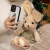 Adorable Cartoon Long Ear Bunny Plush Toy Soft Fluffy Stuffed Animal Doll Cute Present Gift for Kids Nursery Bedroom Home Decor