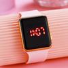 New Fashion Square dial silicone strap LED screen electronic wrist watch, suitable for Christmas Halloween gifts