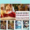 Caixa Cega Temática de Natal com Ornamento de Panda Brincalhão em Acrílico Para Decorações Sazonais