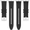 Flexible Silicone Watch Band Straps With Leather Accent For 40mm 44mm 46mm Models Comfortable Daily Wear Gym To Office