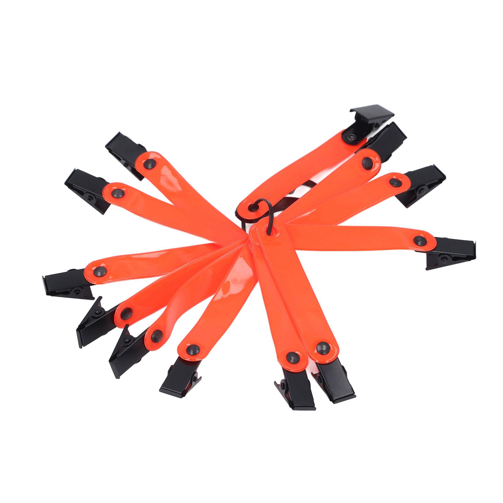 

12 шт. маркеров тропы высокой видимости ПВХ дорожные знаки клипсы светоотражатели клипсы для стойки на дереве охота Outdo Orange