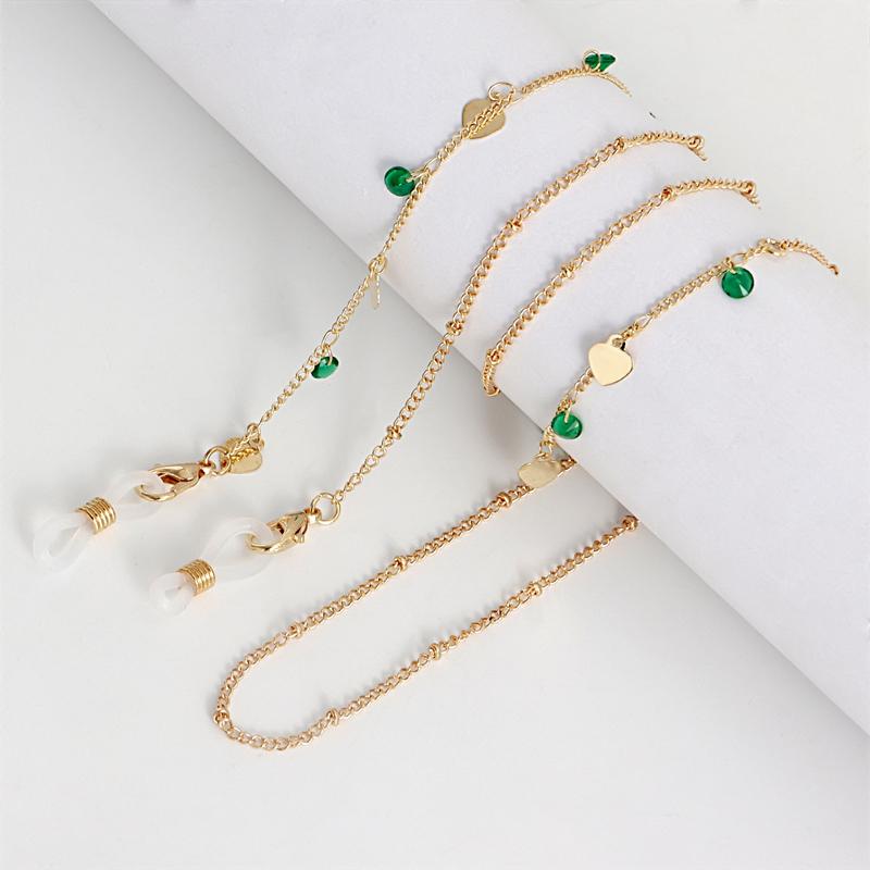 

76 см золотой цвет ромашка с бусинами, подвеска для очков, цепочки для женщин, противоскользящая подвесная маска на шею, веревка, цепочка для солнцезащитных очков 5