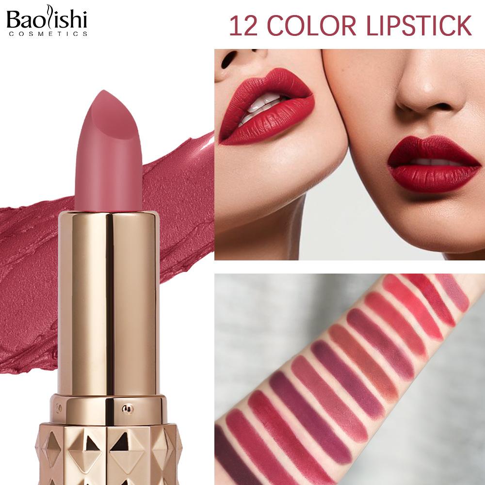 12-Color Velvet Matte Lipsticks Long-Lasting Waterproof and Smudge-Proof Lipstick Perfect Valentine's Day Gift for Women Valentine's Day Gifts