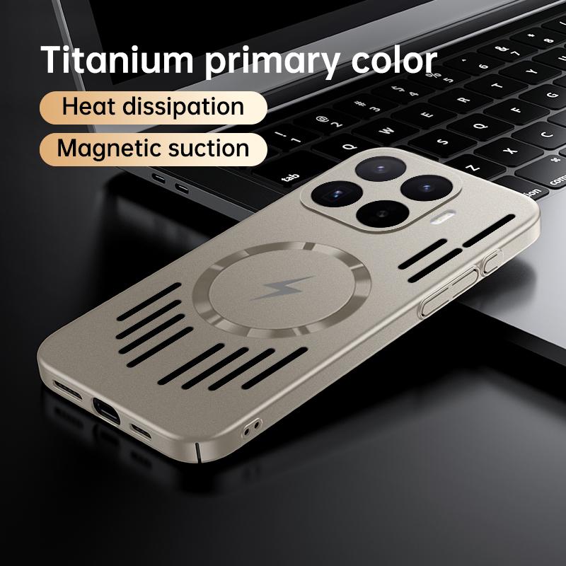 Luxury Ultra Thin Ice Feel Heat Dissipation Phone Case For Xiaomi Mi 17T 15T Pro For MagSafe Magnetic Wireless Charging Cover
