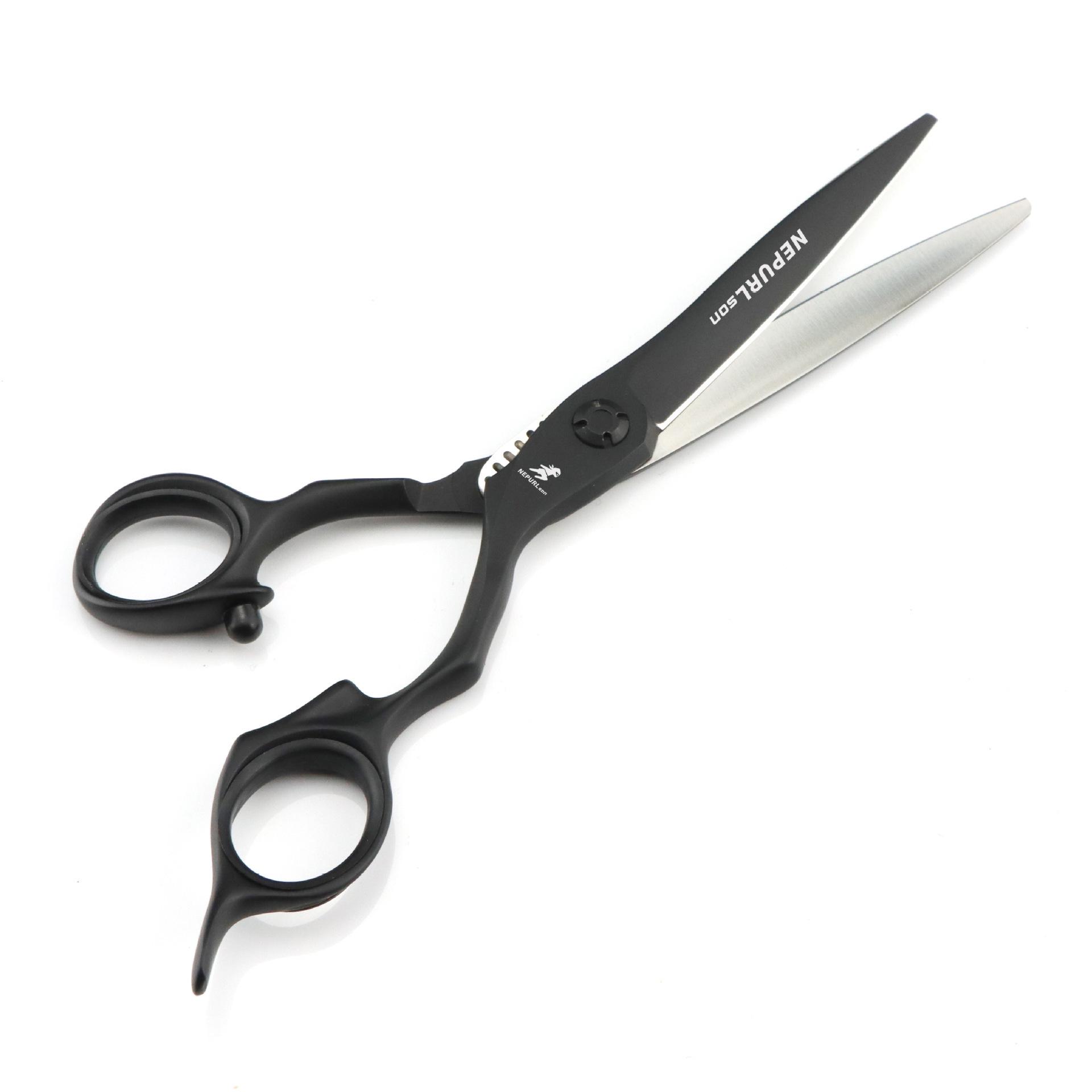 6.5 VG10 Black Nepson Cat s Eye Stone Hairdressing Scissors