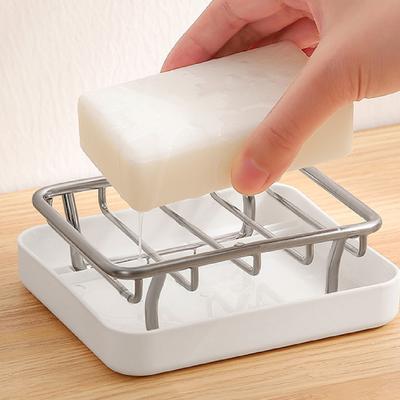 Soap Holder Storage Essentials Efficient Space Saving Household Double Layer Rustproof Stainless Steel Soap Dispenser Organizer
