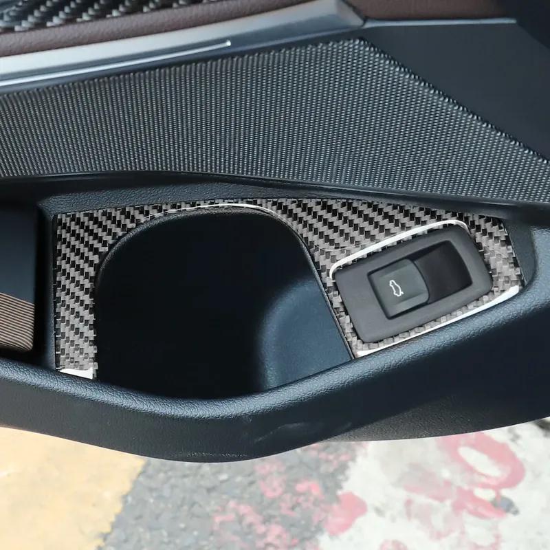 For BMW 3 Series G20 G28 325li 330d 335 - 2024 Door Armrest Cup Holder A Carbon Fiber Stickers Car Accessories Interior