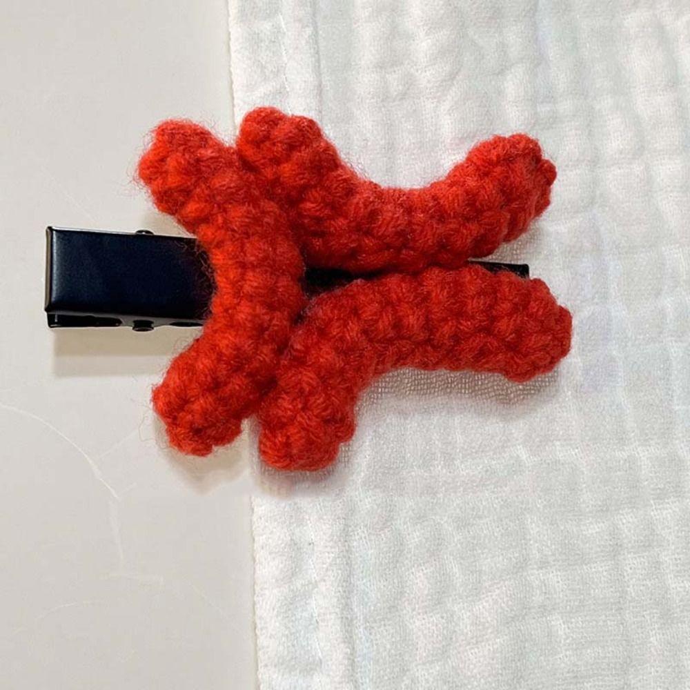 Hair Accessories Funny Crochet Barrettes Korean Style Cartoon Side Clip  Women