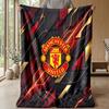 Manchester United Theme Blanket Soft Flannel Blanket Plush Throw Blanket Cozy Sofa Bed Blanket for Home Decor