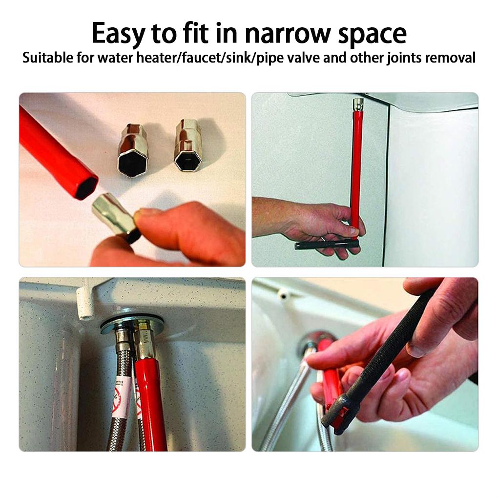 Alloy Adjustable Tap Spanner Set With 5 Changeable 8-12mm Nut For Easy Faucet Installation Tapex Kit