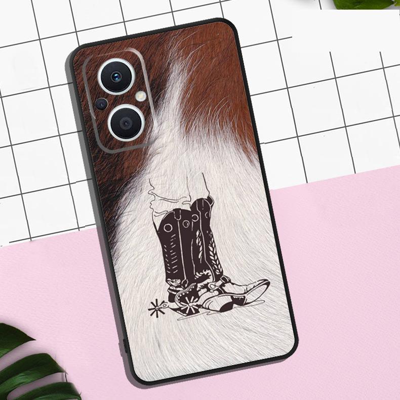 Western Cowgirl Cowboy Case For OPPO Reno 7 8 10 11 12 13 Pro 13F 12F 11F 8T OPPO Find X8 Pro X6 X3 X5 Lite Cover