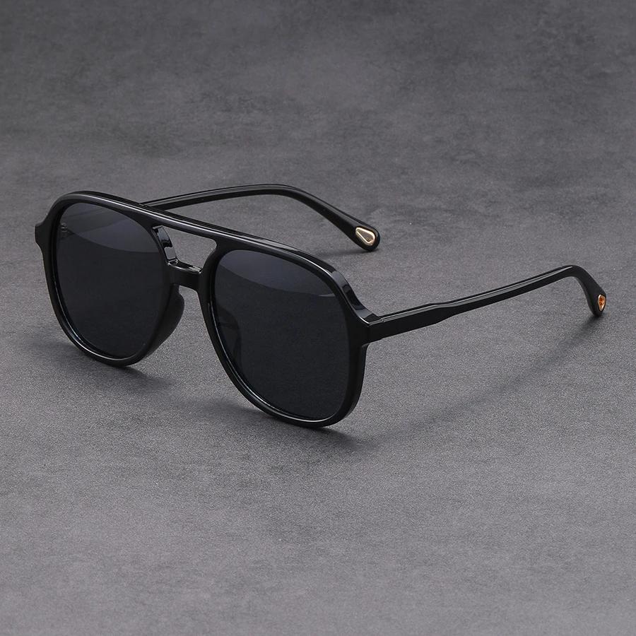 Double Bridge Vintage Square Sunglasses Retro Classic Square UV Protection Driving Eyewear Brand Big Shades Women Eyewear