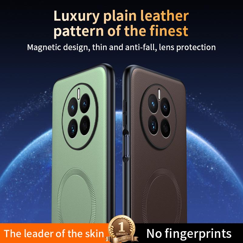 For Huawei Mate 50 Case Magnetic Leather Shield Cover For Huawei Mate 50 High Quality Anti-Fingerprint Non-Slip PC+TPU