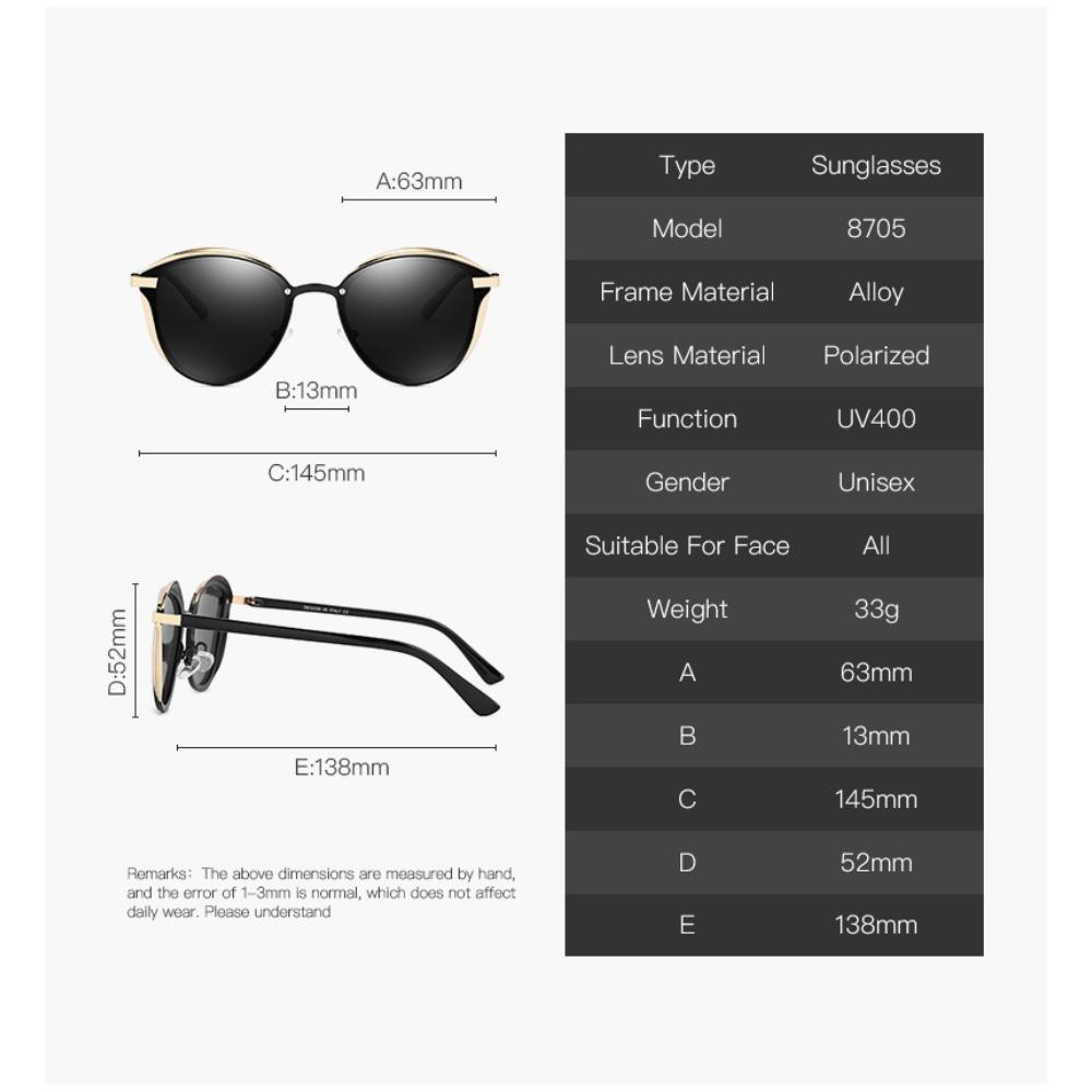 1 paio di occhiali da sole polarizzati Cat Eye Premium, eleganti e durevoli, protezione UV perfetta per uomini e donne, accessorio comodo per ogni occasione