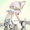 Convertible Lightweight Baby Stroller: High Landscape, Foldable, Shock-Absorbing for Sitting or Lying