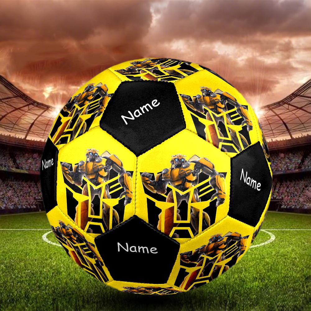 Pallone da Calcio Misura 5 a Tema Transformers con Nome Personalizzabile, Adatto Sia per Partite Indoor che Outdoor, un Regalo Adatto a Tutti.