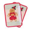 Gingerbread Man Handle Cover Holiday Handle Cover Refrigerator Door Cover Creative Christmas Decoration Supplies