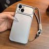Luxury Big Window Phone Case with Lanyard for iPhone 15 Plus,15,14 Plus,14,13 Premium Textured Casing