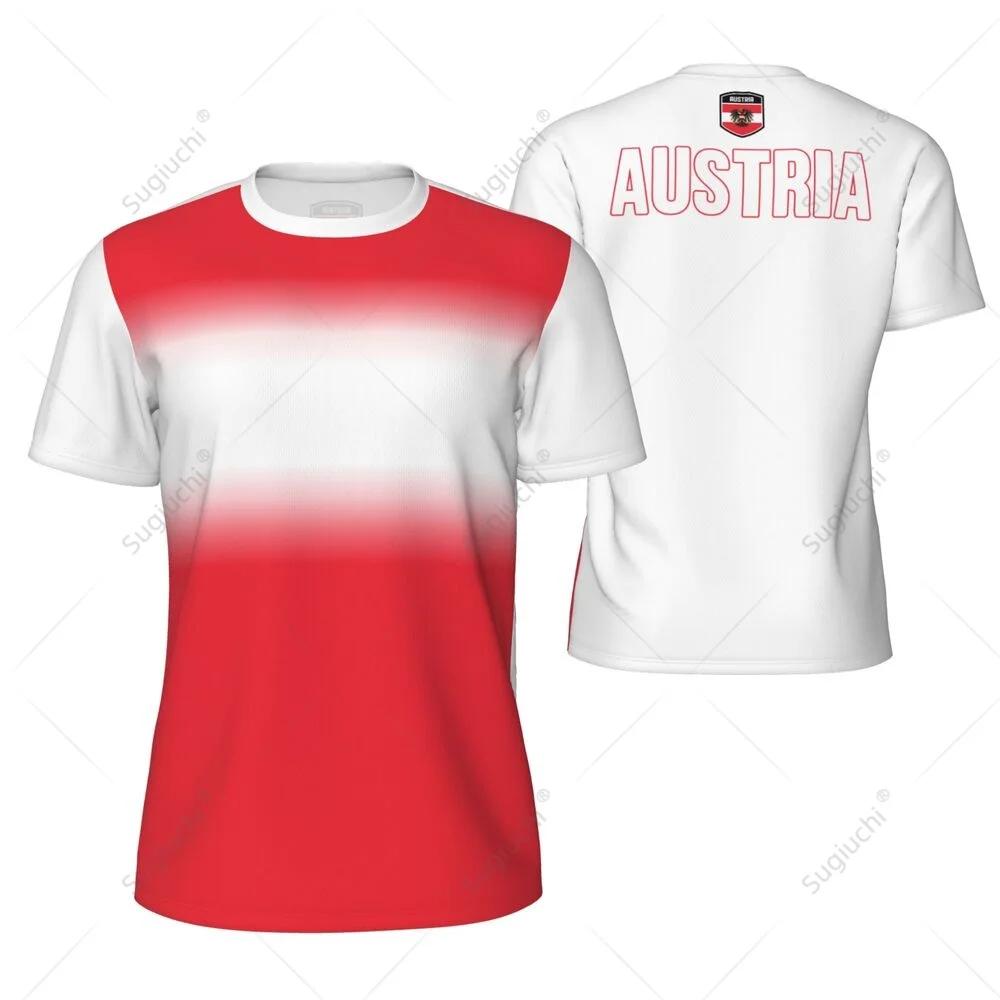 AUSTRIA Flag 3D Print Sports Quick-dry Breathable Men T-shirt Football Jersey Team Short-sleeve Parent-child Top Clothes Summer