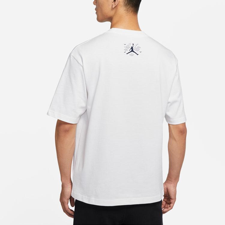Jordan Printed Crew Neck Short Sleeve T-Shirt Men Tops White DO4089-100