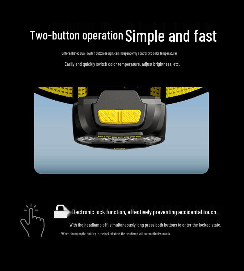 Nitecore UT27 Doppellicht-Stirnlampe für Outdoor und Trailrunning