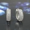 Elegant Lady Style Full Micro-Paved Cubic Zirconia Hoop Earrings