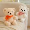 Cartoon Bear Plush Toy Stuffed Scarf Bear Stuffed Dolls Scarf Bear Soft Pillow Birthday Gift