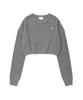 Covernat Woman Layered Long Knit Dress Melange Gray