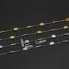 Stainless Steel Square Handmade Chain + Bead Collarbone Chain Handmade DIY Bracelet Necklace Earrings Accessories