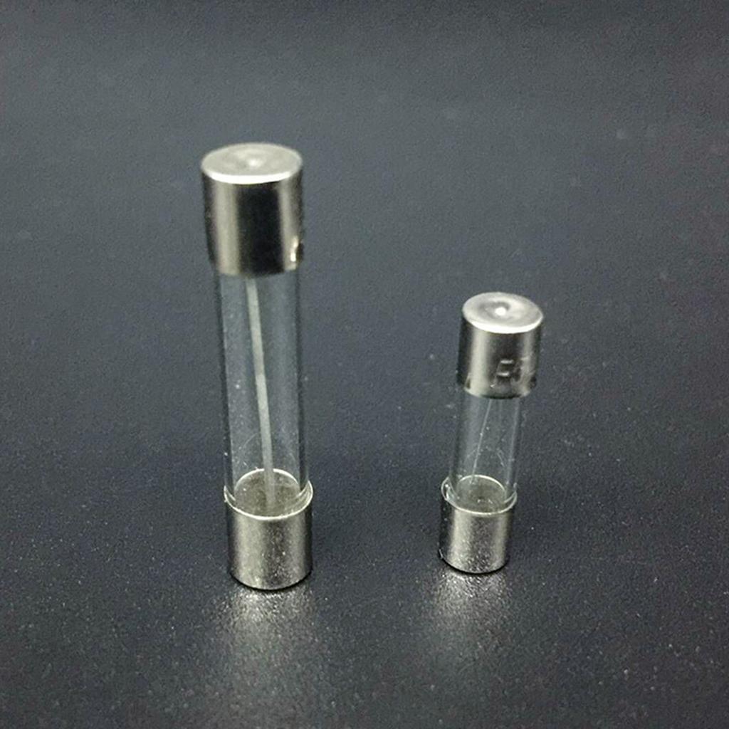 Verbesserte 5x20mm Glas-Sicherungen enthalten 0,2A-20A 10 Größen Glasrohr-Sicherungen Schnelle Glas-Sicherungen 100 Stück/Satz für verschiedene Geräte